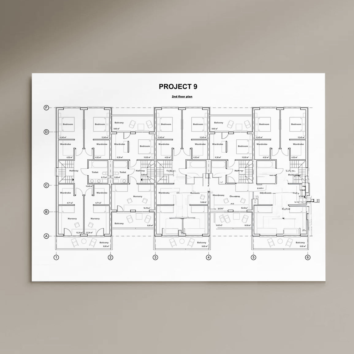 Black & White Blueprints - Large Format